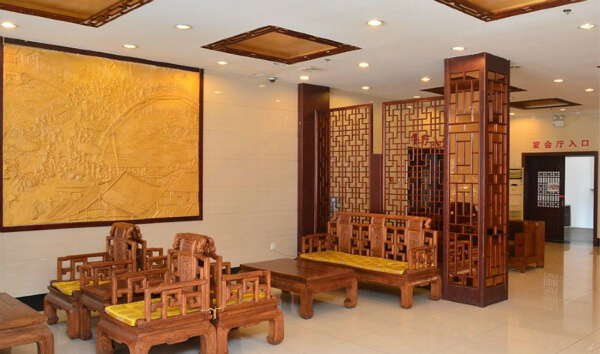 一北賓館收銀臺(tái)休息區(qū)